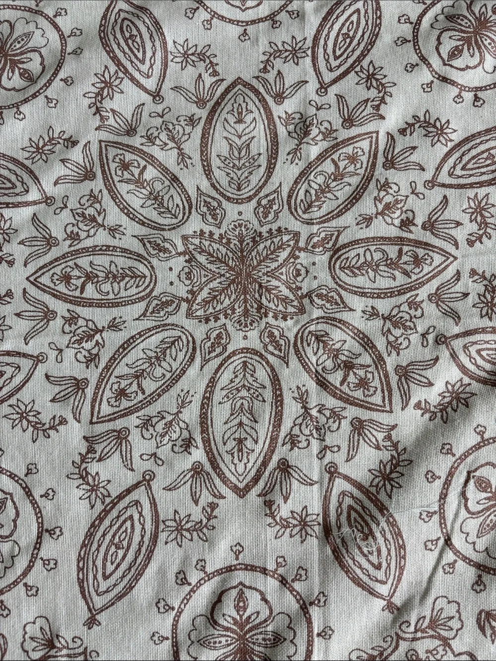 Urban Outfitters Home Ivory Tapestry with Rose Gold Medallion Print